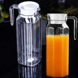 1.1L عصير الماء إبريق زجاجة بلاستيكية شفافة لتخزين العصائر الطازجة والمشروبات لثلاجة المطبخ وعاء تخزين المشروبات