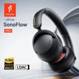 سماعات رأس لاسلكية 1MORE SonoFlow Pro HQ51 بخاصية إلغاء الضوضاء، بلوتوث V5.4، تقنية AAC LDAC، سماعات أذن عالية الدقة مع تقنية QuietMax ANC، وقت تشغيل يصل إلى 100 ساعة