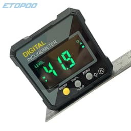 ETOPOO المستوى الإلكتروني الرقمي زاوية رقمية Fnder 4*90 ° صندوق مستوى الدقة منقلة الميل المغناطيسي لأعمال النجارة