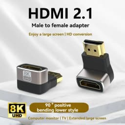 8K HDMI-متوافق الجانب بيند 90 درجة محول 90 درجة الزاوية اليمنى 270 درجة محول HDMI ذكر إلى أنثى توسيع موصل
