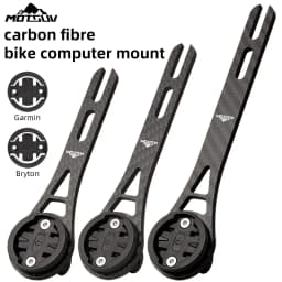 حامل عداد السرعة من ألياف الكربون من MOTSUV مع حامل مدمج للمقود لعدادات السرعة من Wahoo/Bryton/Garmin، ملحقات الدراجات