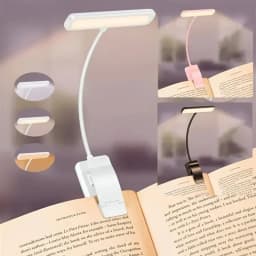 1 قطعة USB قابلة للشحن كتاب ضوء 3 ألوان قابل للتعديل LED القراءة مصباح مع المشبك العناية بالعين ضوء الليل للسرير ، مكتب الدراسة