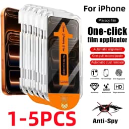 1-5 قطعة واقي شاشة طبقة رقيقة واقية للخصوصية آيفون 17 16 15 14 13 12 11 Pro Max 17Air16Por Series مع أداة التثبيت