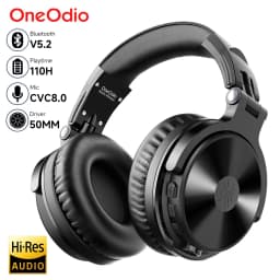 Oneodio Pro-C سماعات بلوتوث لاسلكية مع ميكروفون 110 ساعة مرحبا الدقة فوق الأذن بلوتوث 5.2 سماعة أذن للهاتف الكمبيوتر الرياضة
