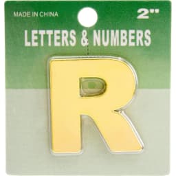 روكو أحرف بلصق ذاتي، "R"، انجليزي، ذهبي