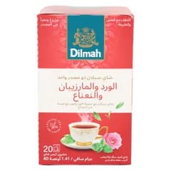 شاي سيلان بالورد والمارزيبان والنعناع