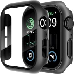 الزجاج المقسى + غطاء لساعة أبل 11 10 9 8 7 46 مللي متر 42 مللي متر PC الوفير واقي للشاشة حافظة iWatch Series 7 6 5 4 SE3 44 40 45 مللي متر