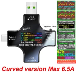 USB تستر TFT اللون بلوتوث نوع-C PD الفولتميتر الرقمي مقياس التيار الكهربائي الجهد Usb فاحص التيار الكهربائي قياس
