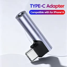 محول سماعات رأس من النوع C إلى 3.5 مم يدعم المكالمات الصوتية، محول صوت USB C لأجهزة آيفون 15 و16 و17 وسامسونج وهواوي