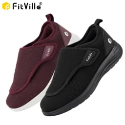 أحذية السكري بعرض واسع من Fitville للنساء ، أحذية المشي عارضة ، تنفس للأقدام المتورمة ، تخفيف آلام القدم لكبار السن ، الاعتلال العصبي