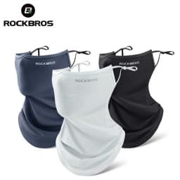 ROCKBROS الصيف الحرير الجليد الدراجات قناع الوجه تنفس المضادة للأشعة فوق البنفسجية الدراجة الوجه غطاء الرقبة باندانا الجبلية الطريق الرياضة معلقة الأذن وشاح