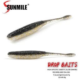 SUNMILE الصيد السحر قطرة الطعوم الناعمة 7.5/9.5/11.5 سنتيمتر لينة إغراء Iscas الطعوم الاصطناعية Leurre Louple ل باس بايك الصيد الطعوم