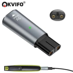 محول شاحن KVIFO 5V Type-C لماكينة حلاقة فيليبس ون بليد QP2724 QP2834 QP1424 QP1924 QP4631 وآلة تشذيب اللحية
