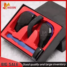 4 قطعة كروم مات مع الجلود التحول المقبض والعتاد الجانب غطاء DSG شعار لشركة فولكس فاجن جولف 6 7 R GTI باسات B7 B8 CC R20 جيتا MK6 GLI