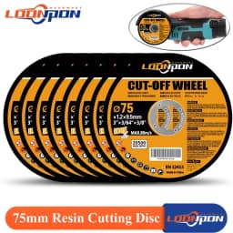 Loonpon 75 مللي متر/3 بوصة الراتنج قطع القرص 9.5 مللي متر تتحمل شفرة منشار دائري قطع عجلة زاوية طاحونة أقراص للمعادن الفولاذ المقاوم للصدأ
