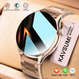 ساعة ذكية للنساء شاشة AMOLED تعرض دائمًا الوقت NFC IP68 مقاومة للماء للاتصال الرياضي ساعة ذكية للنساء قرص مخصص