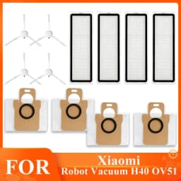 يصلح ل (Xiaomi Robot Vacuum H40 / OV51) أجزاء جزء روبوت المكنسة الكهربائية كيس الغبار فرشاة جانبية ملحقات فلتر HEPA