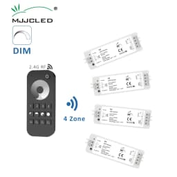 V1 LED باهتة 12 فولت 24 فولت 36 فولت RT6 4 منطقة لون واحد LED قطاع يعتم عدة لاسلكية 2.4 جرام RF التحكم عن بعد دفع التبديل باهتة