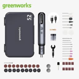 Greenworks 8 فولت طاحونة صغيرة 52 قطعة 80 واط الكهربائية طحن النقش اللاسلكي متغير السرعة بطارية ليثيوم أدوات كهربائية شاحن يو اس بي