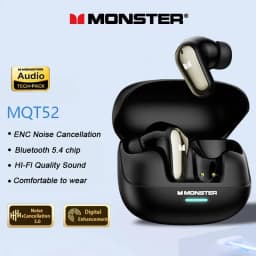 جديد الوحش MQT52 TWS سماعة الألعاب اللاسلكية بلوتوث 5.4 HIFI ستيريو سماعات الموسيقى الحديث إلغاء الضوضاء سماعات الأذن