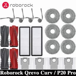 Roborock Qrevo Curv جهاز آلي لتنظيف الأتربة الملحقات الرئيسية الأسطوانة الجانب فرشاة فلتر Hepa ممسحة القماش كيس لجميع الغبار أجزاء استبدال