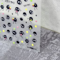 1 قطعة شخصية تشيبي Susuwatari Eggette لطيف أنيمي الكرتون مسمار ملصقات Kawii مسمار الفن Weeb الكرتون الإغاثة ذاتية اللصق مائي