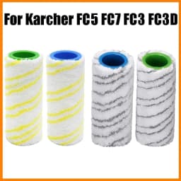 لـ Karcher FC3 FC5 FC7، فرشاة أسطوانية من الألياف الدقيقة، ملحقات منظف الأرضيات الكهربائي، قطعة غيار لمكنسة الروبوت الكهربائية.