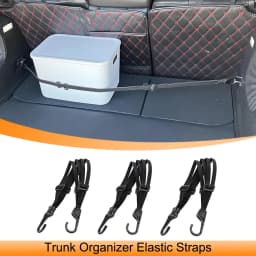 منظم صندوق السيارة مع حزام مرن لسيارات جيب رانجلر TJ JK JL وجلاديتور JT 1997-2026، حزام حمولة متين مع خطاف وحبل، إكسسوارات