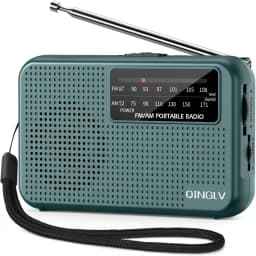 راديو صغير محمول AM FM يعمل بالبطارية، أفضل استقبال يدوم طويلاً مع مقبس سماعة الرأس للجري والمشي والاستخدام في حالات الطوارئ