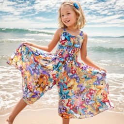 الفتيات زهرة البوهيمي فستان صيفي ChildKids فتاة فساتين الشاطئ فساتين الشيفون الأزهار المراهقات الفتاة الملابس 6 8 10 12 14 سنة