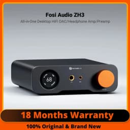 مضخم صوت Fosi Audio ZH3 لسطح المكتب بتقنية HIFI DAC مع مدخل سماعات الرأس، مزود بمدخلات XLR/RCA/4.4mm/6.35mm، مع جهاز تحكم عن بعد.