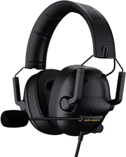 سماعة ألعاب SENZER SG500 Surround Sound Pro مع ميكروفون لإلغاء الضوضاء - سماعات رأس محمولة قابلة للطي لأجهزة الكمبيوتر الشخصية، PS4، PS5، Xbox