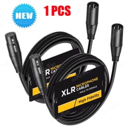 1-10 متر XLR كابلات ذكر إلى أنثى 3-Pin متوازن XLR كابل المرحلة تسجيل استوديو واجهة الصوت ل Shure SM7B SC3 AM8 K688 هيئة التصنيع العسكري