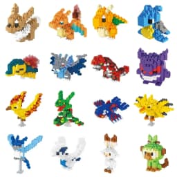 بوكيمون كتل صغيرة Nanoblock Charizard Kyogre Groudon Rayquaza نموذج التعليم الرسومات لعب للأطفال هدية عيد ميلاد اللعب