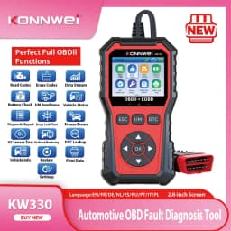 2026 KONNWEI KW330 سيارة obd2 خطأ الماسح الضوئي محرك البطارية اختبار خطأ رمز واضح في الوقت الحقيقي البيانات المهنية أداة فحص obd