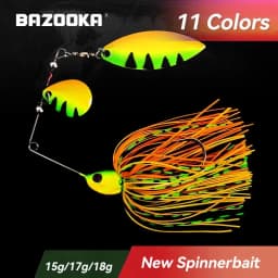 بازوكا 15 جرام 18 جرام سبينيربايت الصيد إغراء سلك الطعم المعادن سبينر Buzzbait سويم هوك بيكي JIG عدة تنورة ل باس بايك الشتاء