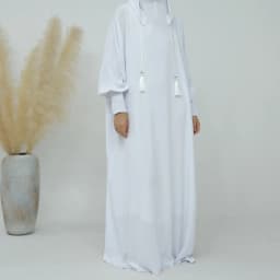 عباية بأكمام طويلة للنساء المسلمات ، فستان حجاب أحادي اللون ، ملابس عصرية ، قفطان دبي ، الصيف والخريف ،