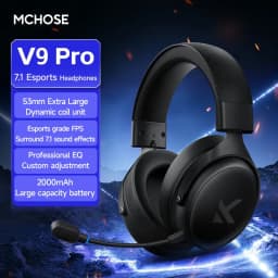 سماعة رأس MCHOSE V9 Pro 2 مع ميكروفون، ثلاثية الأوضاع، لاسلكية بتقنية البلوتوث، سماعات ألعاب للكمبيوتر الشخصي، ملحقات V9 Pro MCHOSE