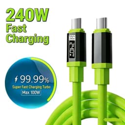 كابل PD 240W للشحن السريع USB من النوع C إلى النوع C لهواوي وشاومي وسامسونج وOPPO وVIVO