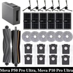 ل Mova P50 Pro Ultra ، Mova P10 Pro Ultra روبوت فراغ قطع الغيار فرشاة جانبية رئيسية فلتر Hepa ممسحة القماش كيس لجميع الغبار الملحقات