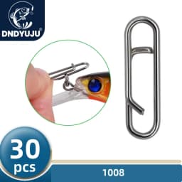 DNDYUJU 30 قطعة الصيد التعشيق لطيفة المفاجئة مقاطع سريعة الفولاذ المقاوم للصدأ الصيد برميل قطب إغراء هوك موصل اكسسوارات Pesca