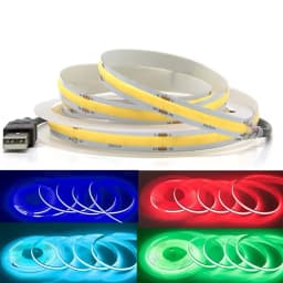 USB COB شريط مصابيح DC5V 320 المصابيح/م أبيض/أحمر/وردي/الجليد الأزرق/الأصفر إضاءة الخزانة مصباح إضاءة خلفية للتلفاز شريط مرن حبل LED قطاع