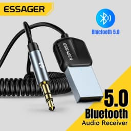 Essager USB بلوتوث 5.0 استقبال Aux بلوتوث محول للسيارة 3.5 مللي متر جاك المتكلم السيارات Handfree سيارة الصوت الموسيقى الارسال