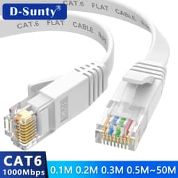 0.1 متر 0.2 متر 0.3 متر 0.5 متر 50 متر Cat6 كابل إيثرنت قصير مسطح RJ45 الكمبيوتر الإنترنت شبكة LAN كابل توصيل إيثرنت