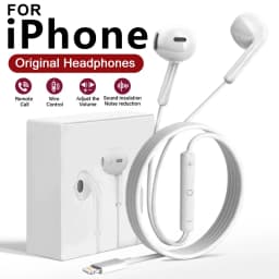 سماعات أذن سلكية أصلية لأجهزة Apple iPad iPhone 17 11 12 13 14 15 16 Pro Max سماعات رأس من النوع C أجهزة الكمبيوتر المحمولة الأجهزة اللوحية سماعات أذن 3.5 مم