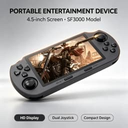 جهاز ألعاب فيديو محمول SF3000 بتصميم كلاسيكي، يعمل بنظام لينكس، بشاشة IPS مقاس 4.5 بوصة بدقة 854*480، وبطارية 3000 مللي أمبير، جهاز ألعاب فيديو محمول بحجم الجيب.