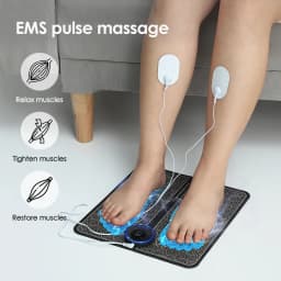 EMS مدلك قدم وسادة تخفيف الألم الاسترخاء قدم نقاط الوخز تدليك تحفيز العضلات الكهربائية تحسين الدورة الدموية الاسترخاء القدمين