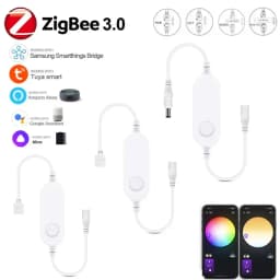 وحدة تحكم ذكية بتقنية Zigbee 3.0 للإضاءة LED بجهد 5 فولت و12 فولت و24 فولت، جهاز تعتيم للإضاءة أحادية اللون وCCT وRGB وRGBW وRGBCCT، متوافق مع Tuya وAlexa وSmartThings و2mqtt