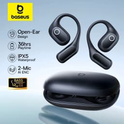 Baseus Eli 2i Fit سماعات أذن مفتوحة حقيقية سماعة لاسلكية تعمل بالبلوتوث 6.0 الأذن السنانير سماعات IPX5 مقاوم للماء سماعات أذن رياضية باس دفعة