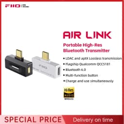 جهاز إرسال بلوتوث 6.0 من FiiO Air Link(Type-C) لمشغل الألعاب المحمول/اللعاب إلى سماعات الرأس اللاسلكية، شريحة QCC5181، LDAC/AptX التكيف